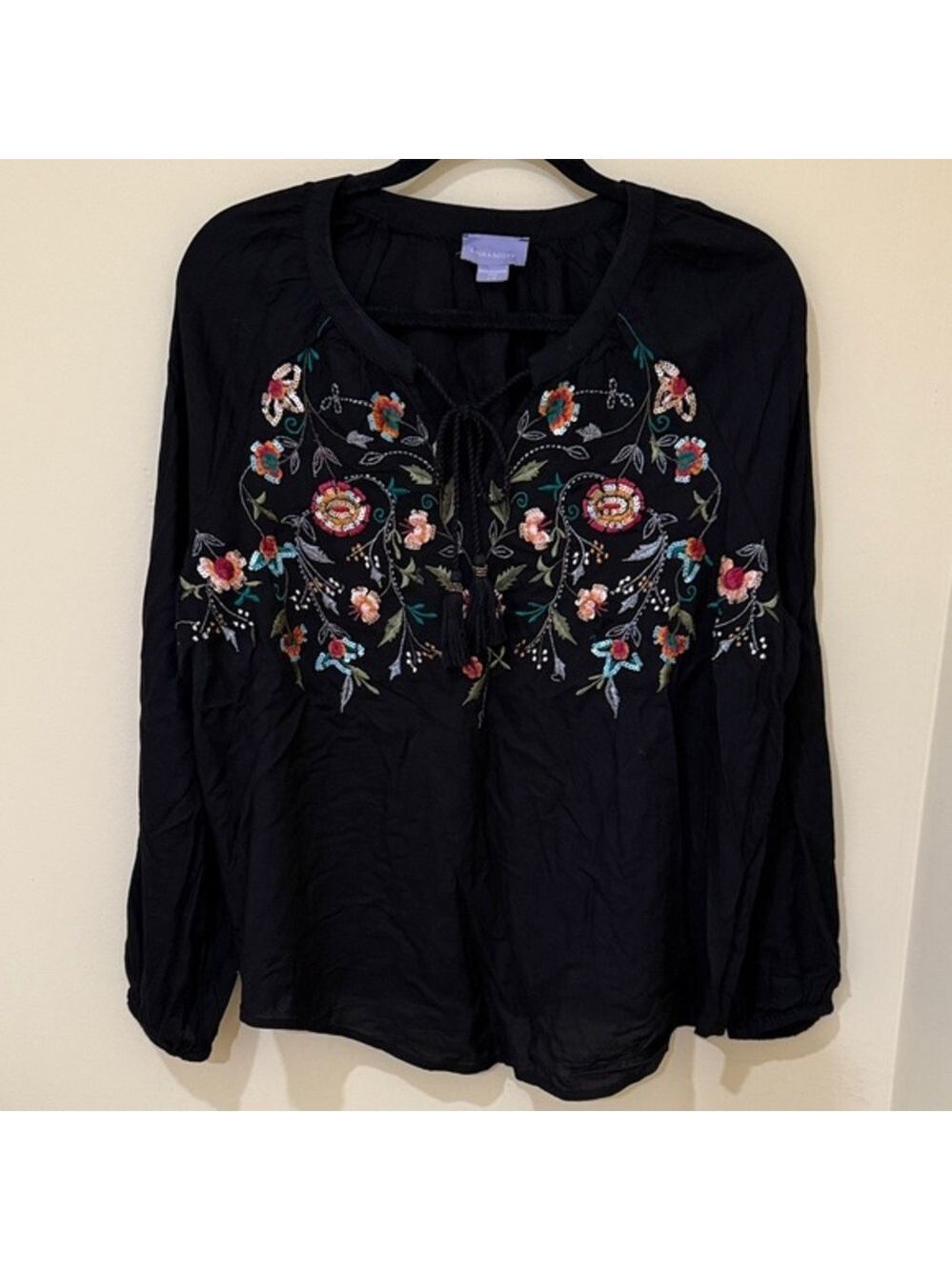 Laura Scott Top women’s blouse Summer shirt Boho top Casual blouse women’s Large